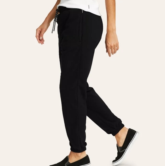 Eddie Bauer Fast Fleece Jogger Pants Black New With Tags - Picture 3 of 13